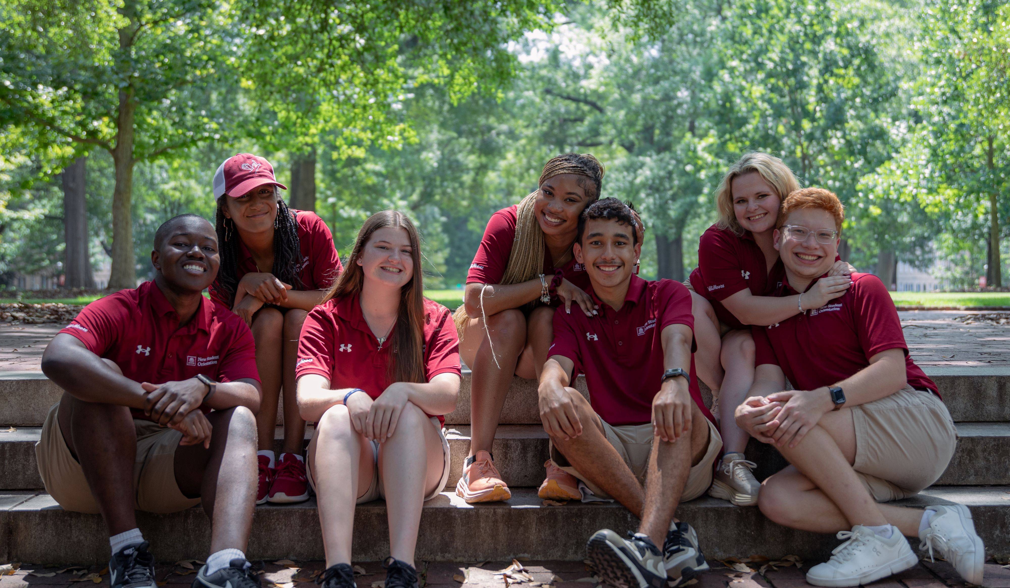 Orientation leaders on the horseshoe.