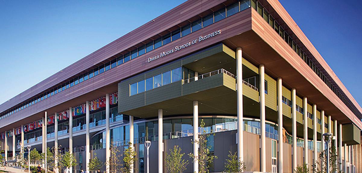 outside of the Darla Moore School of Business building