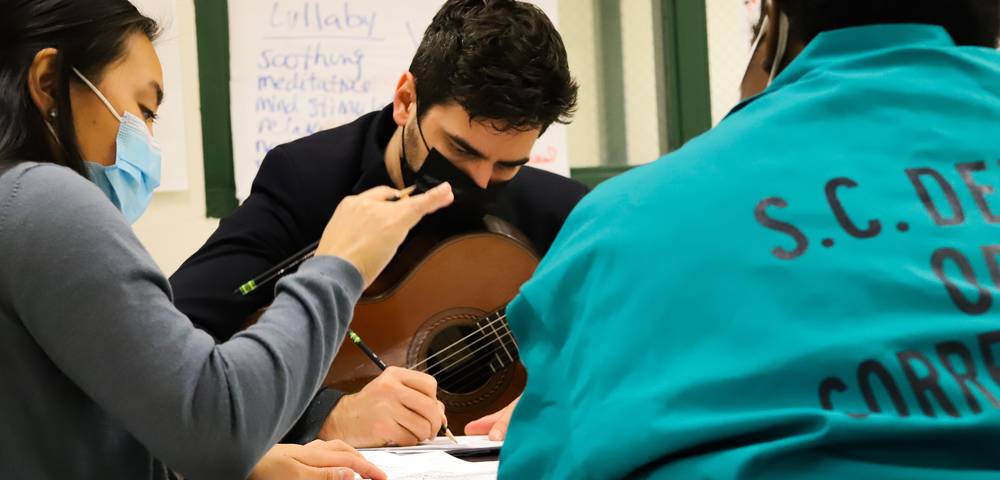 Students and faculty helped new mothers at Camille Graham Correctional Institution write lullabies to their babies.