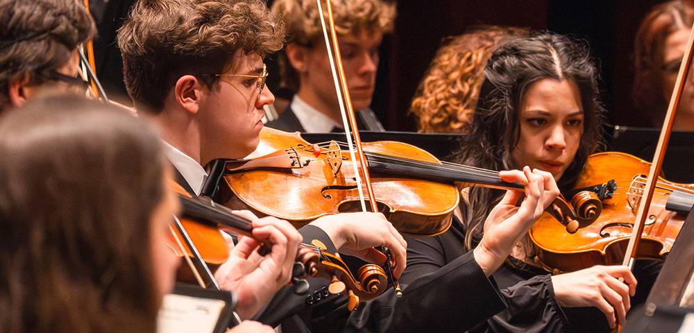 USC Symphony Orchestra string musicians