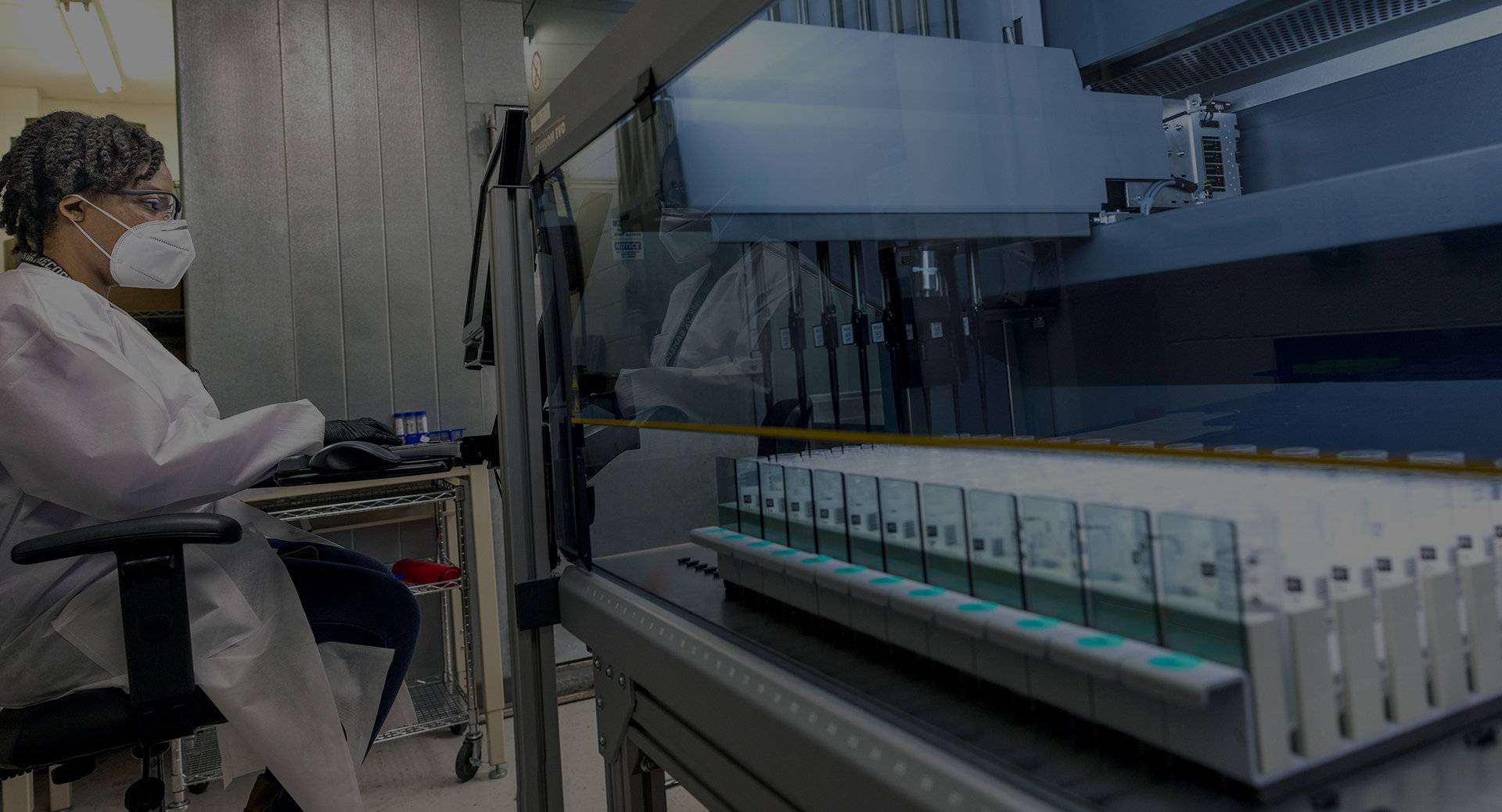 Worker in lab