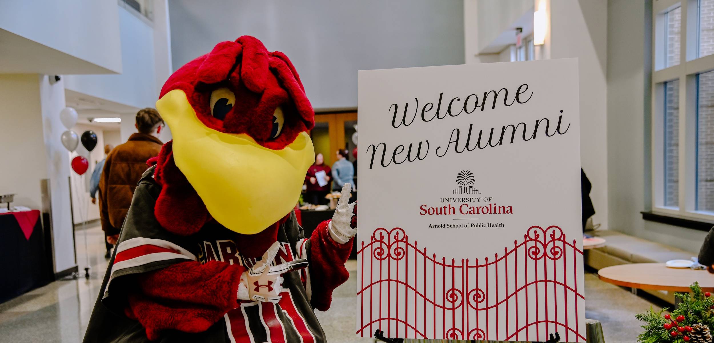 Cocky welcoming new alumni