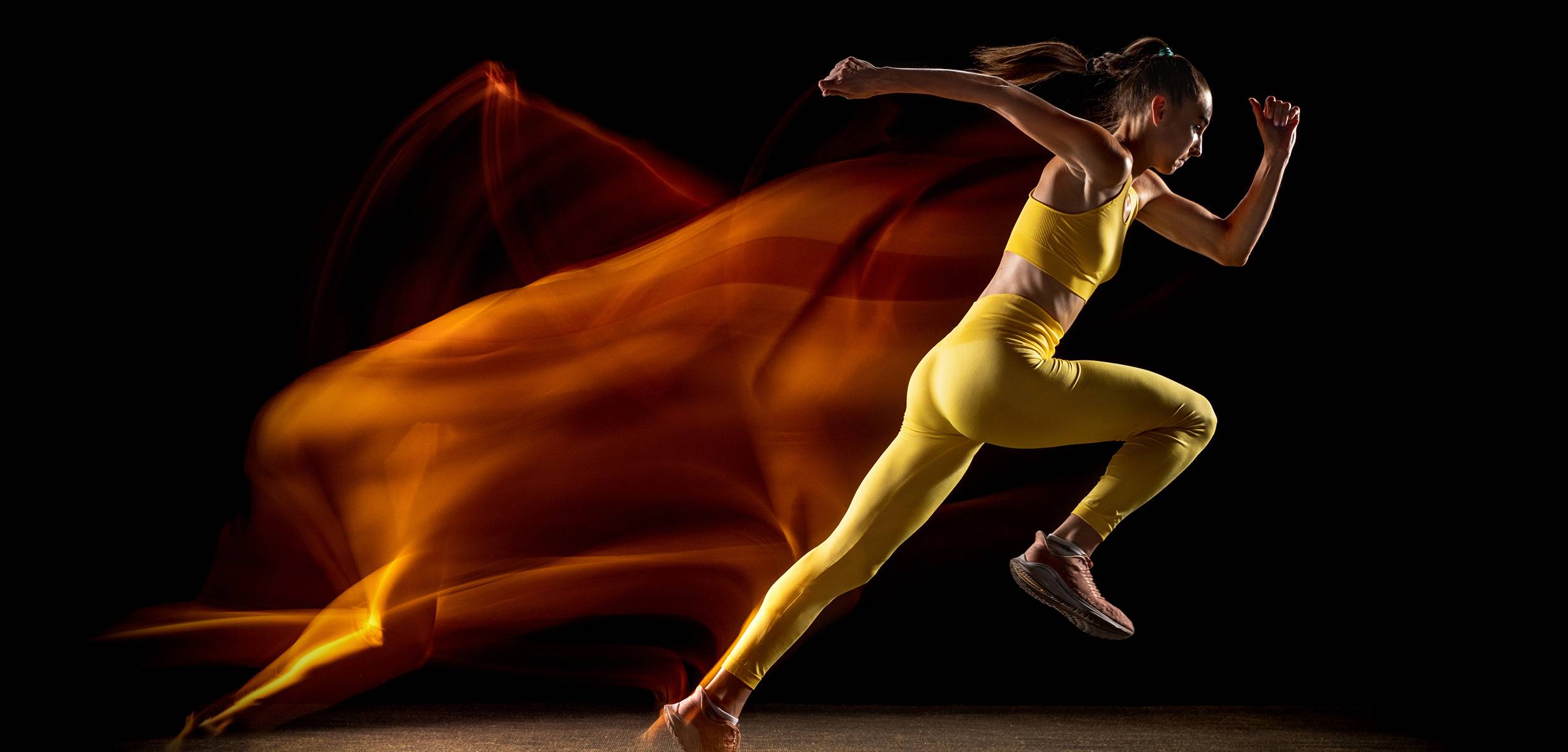 Runner sprinting